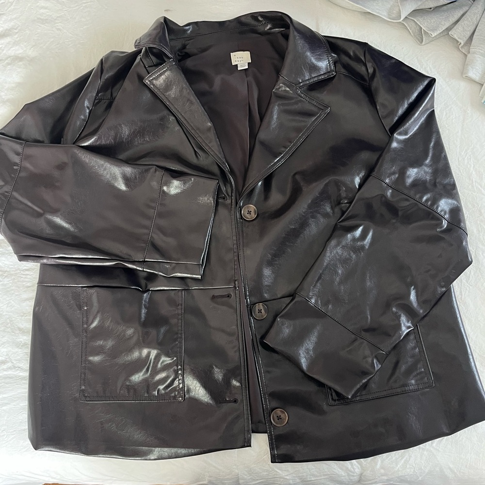 a new day (Target) Women’s black Faux Leather Jacket